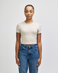BR210 Women's Crop Fitted T-Shirt (Bone)