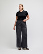 BR210 Women's Crop Fitted T-Shirt (Black)