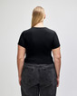 BR210 Women's Crop Fitted T-Shirt (Black)