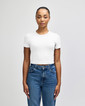 BR210 Women's Crop Fitted T-Shirt (White)