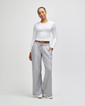 BR2107 Women's Long Sleeve Cropped T-Shirt (White)