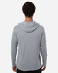 AllPro 48510 Men's Long Sleeve Hooded T-Shirt (Heather Steel)
