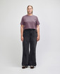 Heavyweight Cotton Women's Crop Boxy T-Shirt (Faded Smokey Violet)