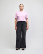 Heavyweight Cotton Women's Crop Boxy T-Shirt (Faded Powder Pink)