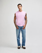 Unisex Garment Dyed Muscle T-shirt (Faded Powder Pink)