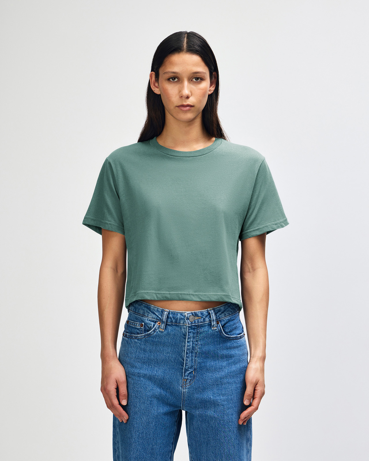 American Apparel Women's Fine Jersey Boxy T-Shirt 102