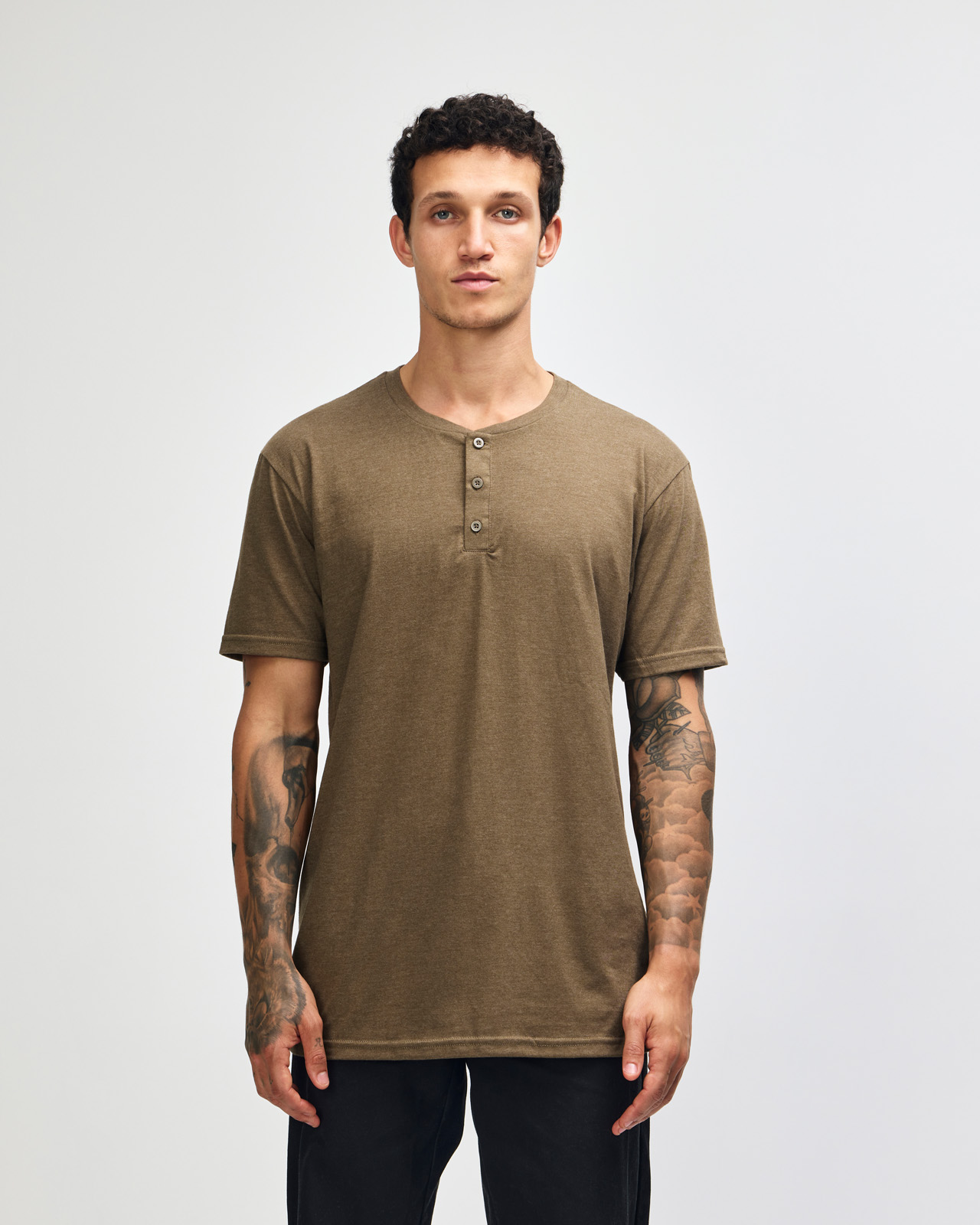 American Apparel CVC Unisex Henley T-shirt 2004CVC