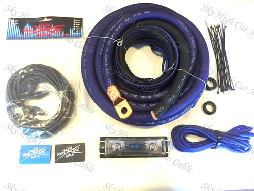Sky High Car Audio 1/0 CCA Amp Kit