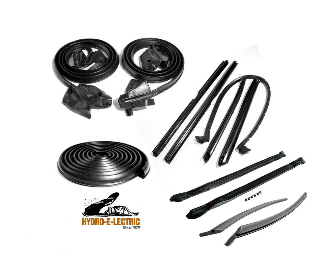 Convertible 12 piece Weather Strip Deluxe Kit, Pair 19711976 Full Size