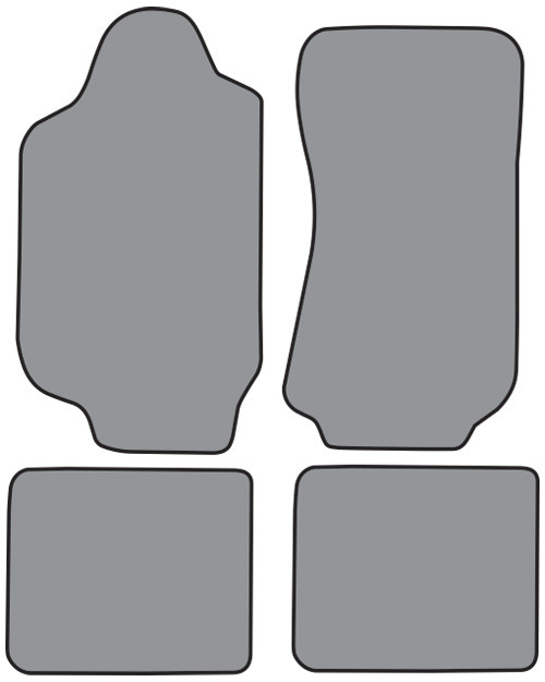 1986-1987 Lincoln Continental Floor Mat 4pc Cutpile (LC692F, FM18R)