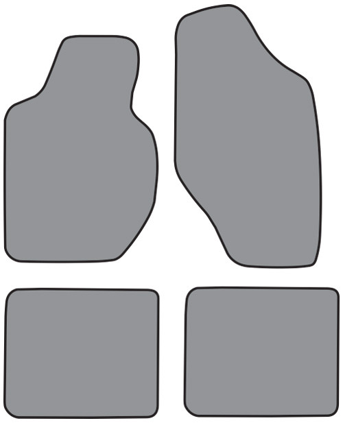 1980-1984 Toyota Tercel Floor Mat 4pc Cutpile (A5109F, FM18R)