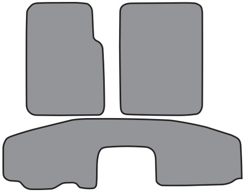 1997-2006 Jeep Wrangler Floor Mat 2pc Frts & 1pc Rr Short Console Cutpile (FM164-1)