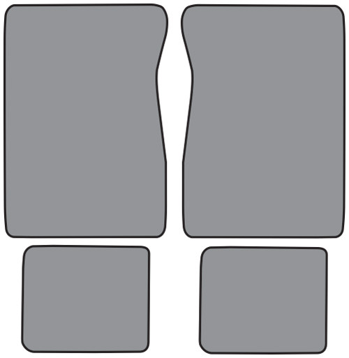 1989-1991 Chevrolet V3500 Crew Cab Floor Mat 4pc Cutpile (FM10F, FM18R)