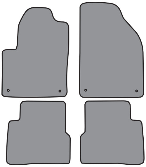 2013-2015 Dodge Dart Floor Mat 4pc Cutpile (P613, P613R)