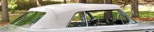 Vinyl Convertible Top, Plastic Window, Pads 1963 Ford Galaxie & Mercury Monterey