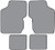 1982-1985 Nissan Sentra Floor Mat 4pc Cutpile (DA524F, FM18R)