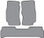 1981-1987 Toyota Land Cruiser 2pc Frts & 1pc Rr Floor Mat Nylon (FM379, FM378R)
