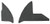 1986-1989 Dodge W350 Kick Panel Inserts with Cardboard Carpet