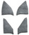 1987 GMC V1500 Kick Panel Inserts without Cardboard Carpet