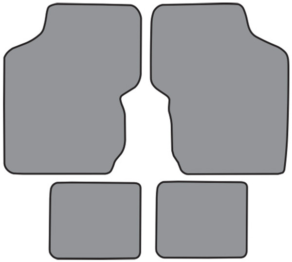 1982-1985 Nissan Sentra Floor Mat 4pc Cutpile (DA524F, FM18R)
