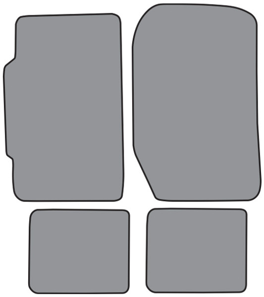 1986-1987 Honda Prelude Floor Mat 4pc Cutpile (H543F, FM18R)
