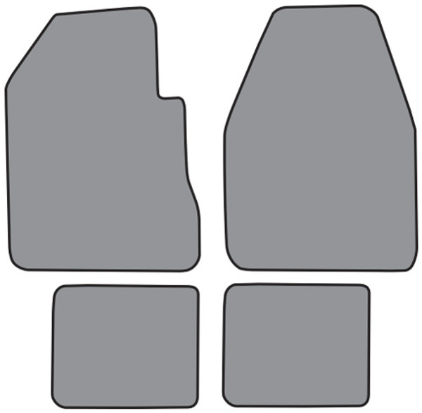 1962-1964 Plymouth Belvedere 4spd Floor Mat 4pc Tuxedo (FM76F, FM18R)