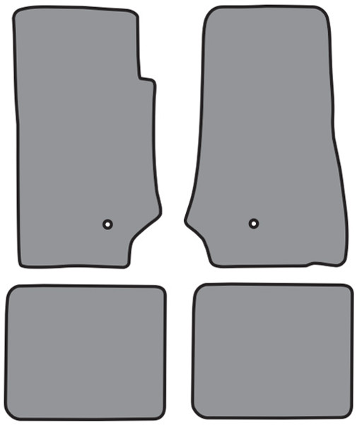 2007-2010 Jeep Wrangler 2DR Floor Mat 4pc Cutpile (FM348F, FM18R)
