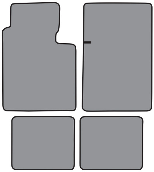 1969-1970 American Motors Rebel Floor Mat 4pc Cutpile (FM349F, FM2R)