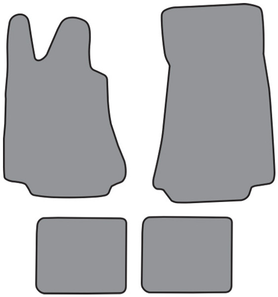 1987 BMW L6 Floor Mat 4pc Cutpile (A5087F, FM18R)