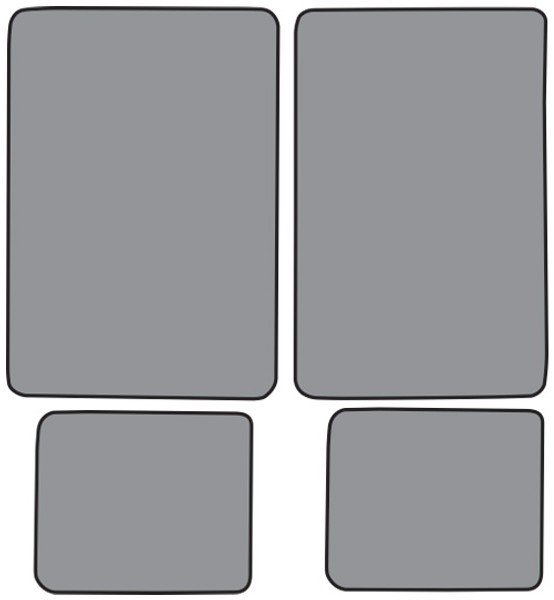 1992-1999 GMC K1500 Suburban Floor Mat 4pc Cutpile (FM48F, FM18R)
