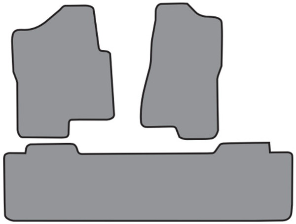 2001-2006 Chevrolet Silverado 2500 HD Ext Cab 2pc Frts & 1pc Rr Floor Mat Cutpile (FM149, FM149R)