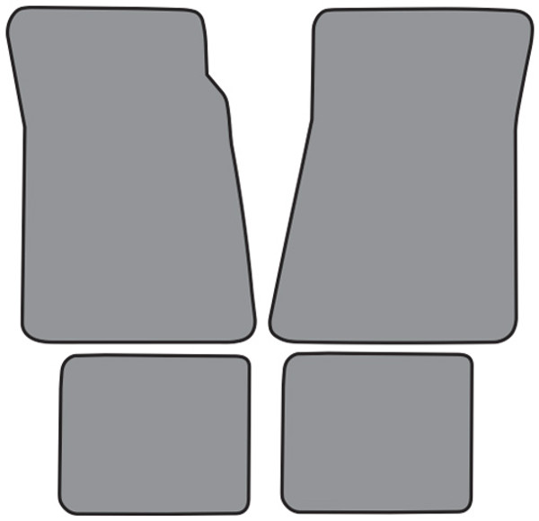 1980 Lincoln Continental Floor Mat 4pc Cutpile (FO323F, FM18R)