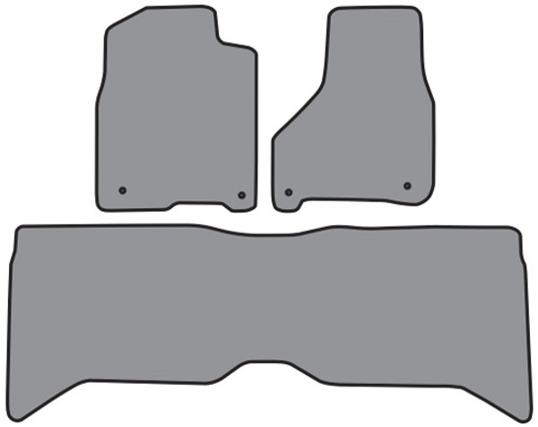 2013-2018 Ram 1500 Crew Cab 2pc Frts & 1pc Rr Floor Mat Cutpile (P610, P610R)