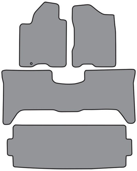 2005-2014 Nissan Armada 2pc Frts & 2pc Rr Runners Floor Mat 4pc Cutpile (P606, P606R)