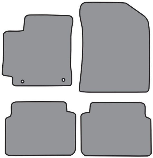 2009-2013 Toyota Corolla Floor Mat 4pc Cutpile (P620, P620R)