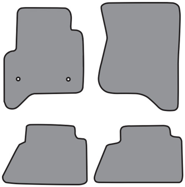 2015-2018 GMC Sierra 2500 HD Crew Cab Floor Mat 4pc Cutpile (FM368, FM368R)