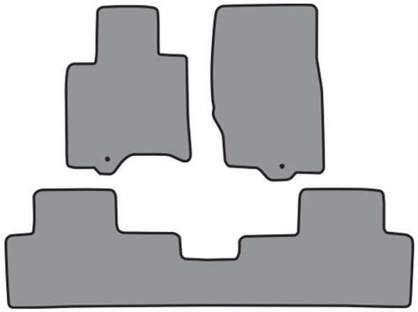 2009-2012 Infiniti FX35 2pc Frts & 1pc Rr Floor Mat Cutpile (P625, P625R)