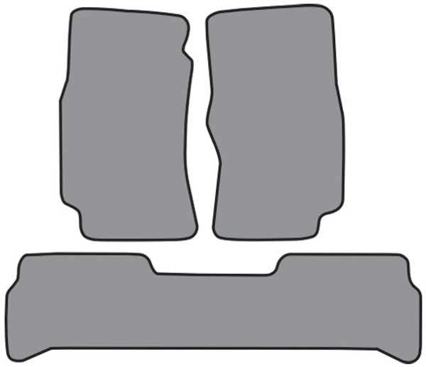 1981-1987 Toyota Land Cruiser 2pc Frts & 1pc Rr Floor Mat Nylon (FM379, FM378R)