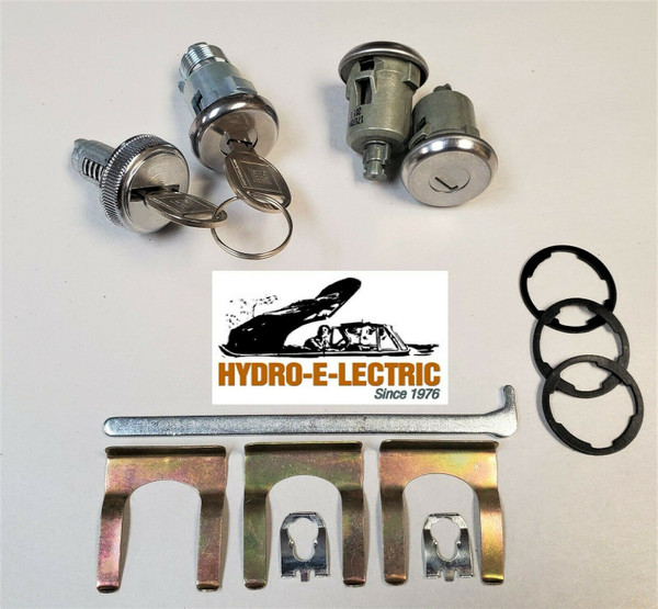 NEW 1985-1987 Cutlass Door, Trunk & Glove Box Lock Set-GM keys Stainless Finish PY410G