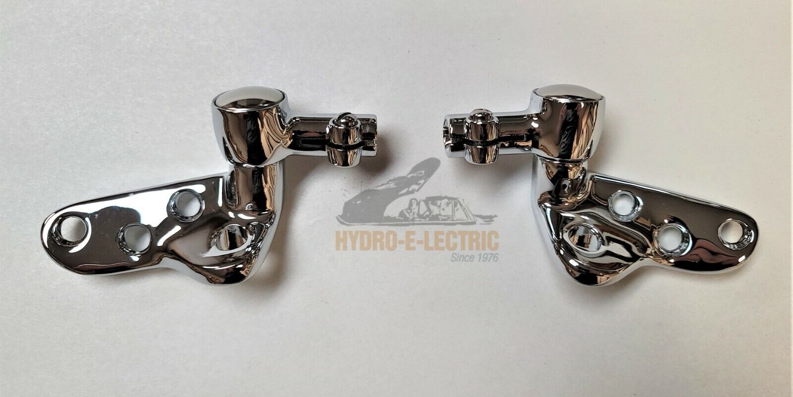 Sun Visor Support Bracket, Chrome. Pairs, fits 19551957 Chevrolet