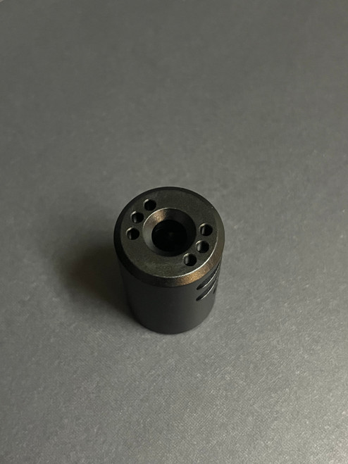 Aggressive 9-Port Round Aluminum Compensator - 1/2x28 Multi-Caliber (up to 9mm)