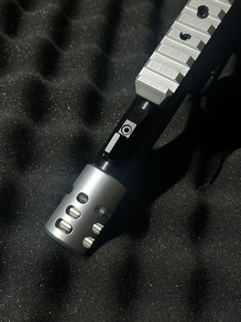 Aggressive 9-Port Round Aluminum Compensator - 1/2x28 Multi-Caliber (up to 9mm)