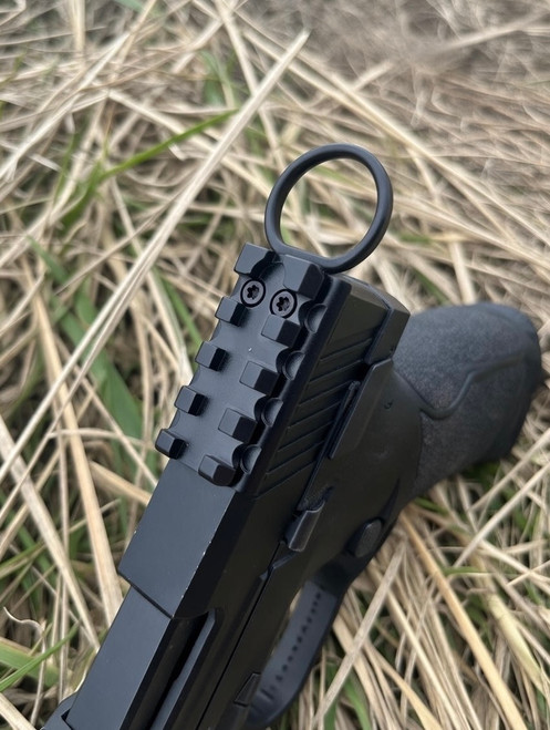 Rail Mount Plate w/ removable charging handle —Replaces Rear Sight— Fits TX22 & Glock Handguns