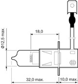 Lámpara, faro de curva dinámico VALEO 032005 12V 55W