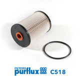 Filtro combustible PURFLUX C518 116mm 82mm