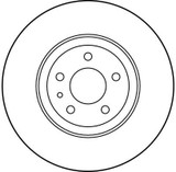 Disco de freno TRW DF1749 284mm 22mm