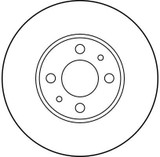 Disco de freno TRW DF2734 257mm 22mm