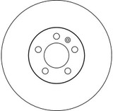 Disco de freno TRW DF4027 288mm 25mm
