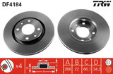 Disco de freno TRW DF4184 266mm 22mm
