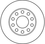 Disco de freno TRW DF4186 245mm 9,9mm